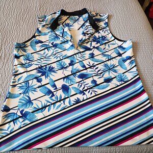 Tail White label Women's Sleeveless 1/4 Zip sleeveless Polo- XXL Tail